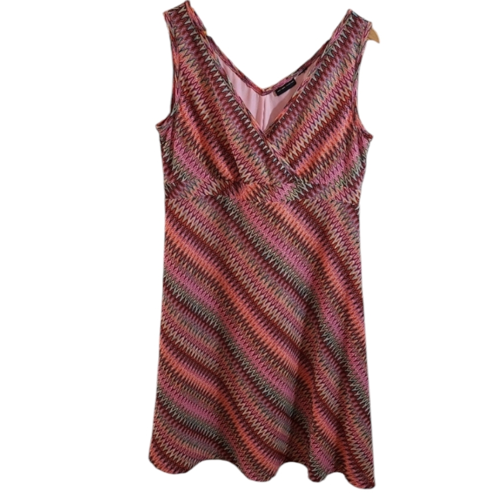 New York & Company Vneck Colorful Dress